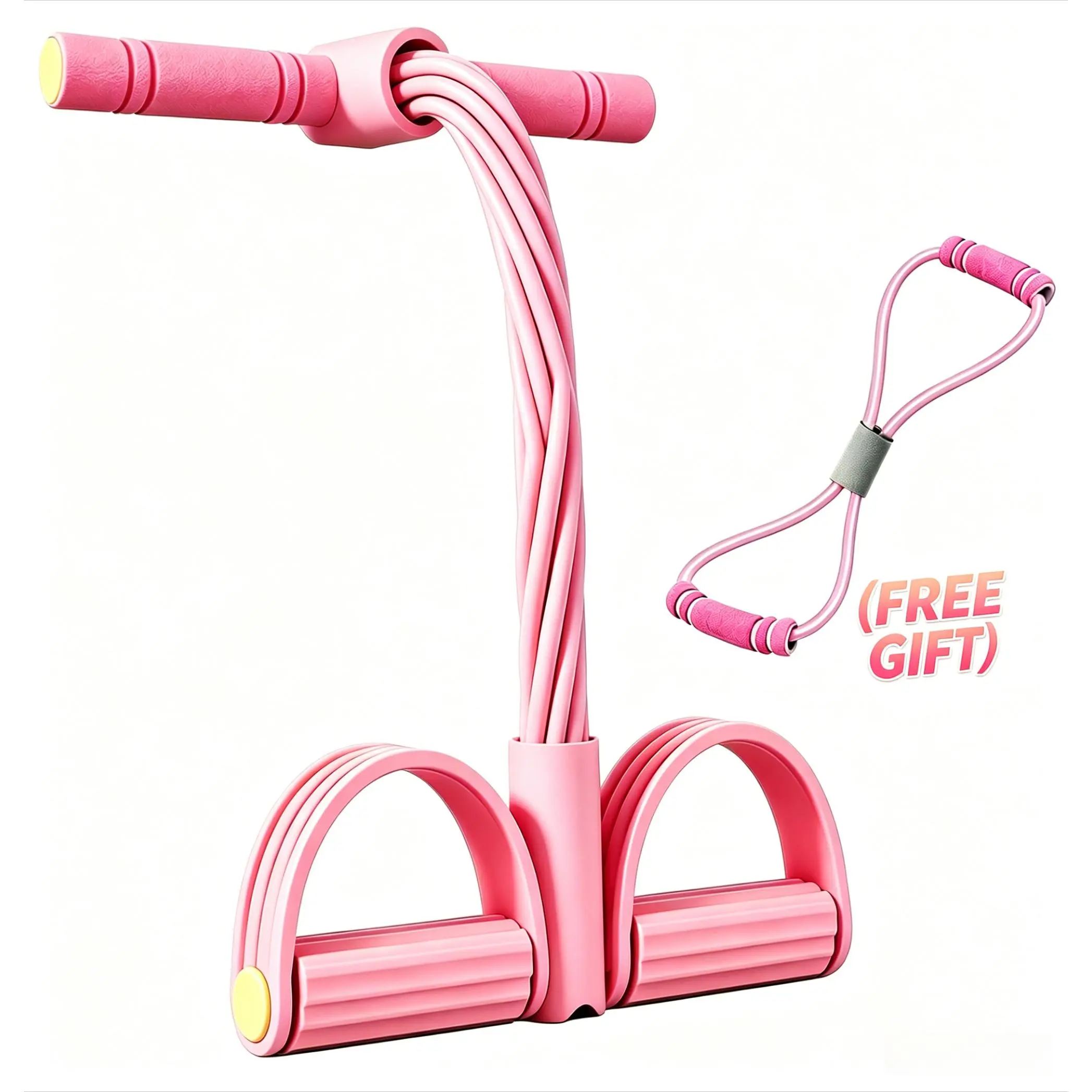 [Buy 1 Get 1 Free] Multifunction Pedal Resistance Band + Bonus 8-Shaped Pull Rope, Full-Body Home Workout Equipment for Sit-Up, Yoga & Core Training