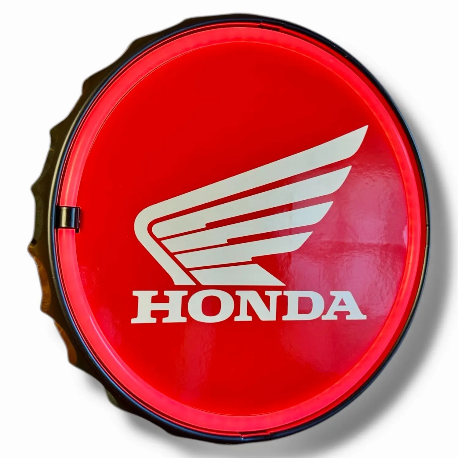 HONDA 12 in High Intensity LED Wall Sign, Dual-Power Rope Lights Wall Lights Decor with Glow Effect, Battery/USB Powered Novelty Lamp for Man Cave Garage