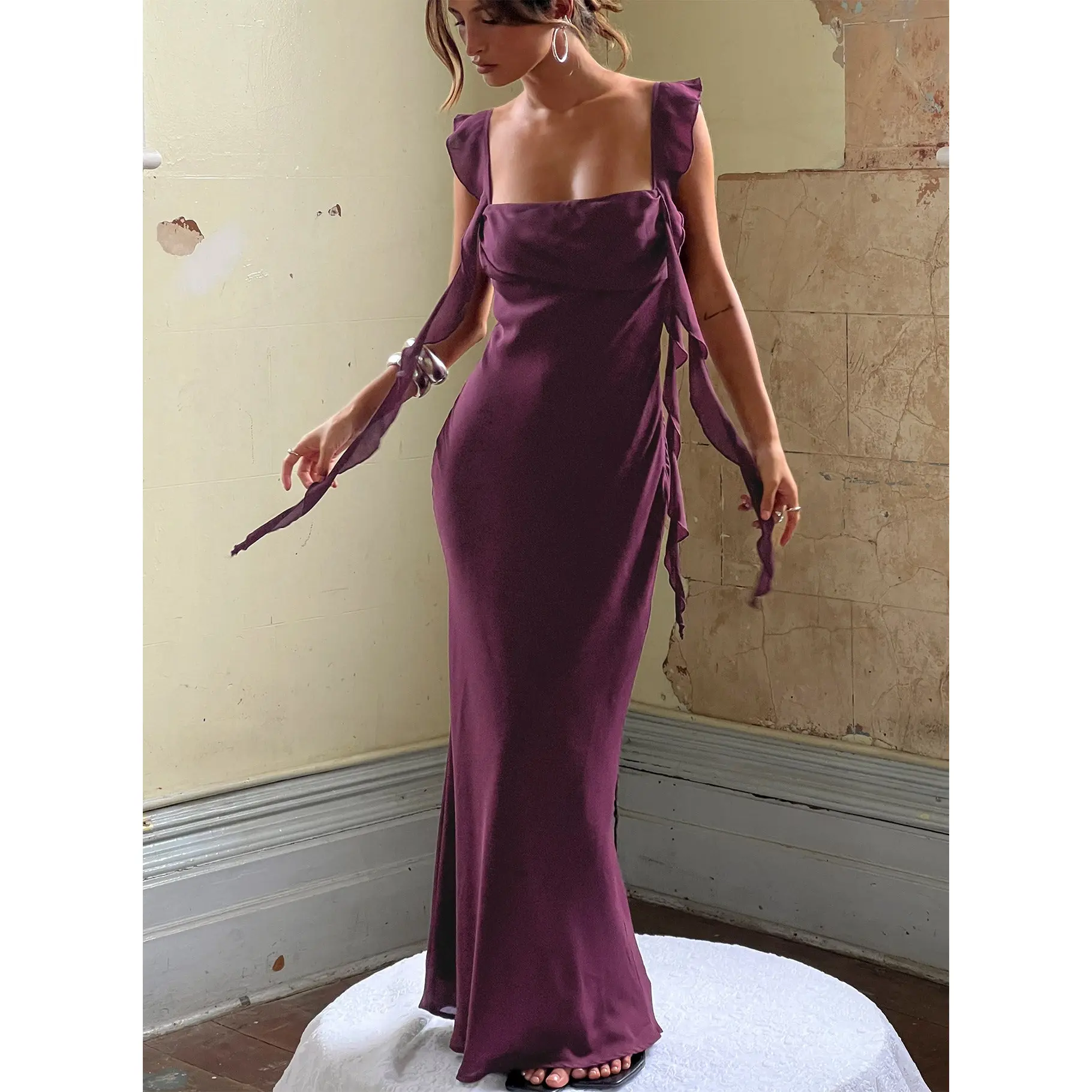 Lanai Maxi Dress Plum - TikTok Shop