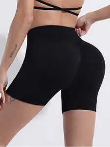 One Piece Workout Shorts for Women Seamless Scrunch Butt Lifting High Waisted Yoga Gym Booty Running Short Pants