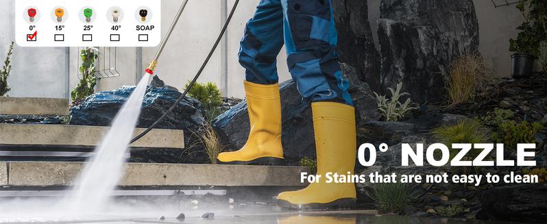 PowerSmart 2600 PSI 1.4 GPM Electric Pressure Washer with 4-Nozzle Kit & Foam Cannon, DW1026A