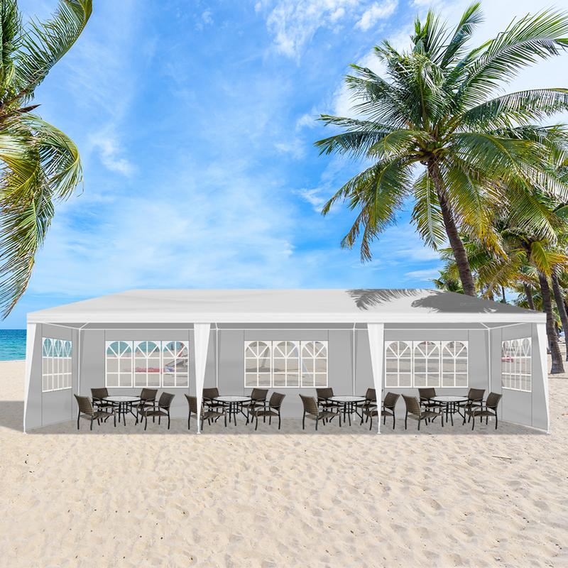 10'x10'/20'/30' Outdoor Canopy Tent, Party Tent with Removable Sidewalls, Event Tents for Parties, Outside Waterproof Wedding Canopy for Birthday, Holiday