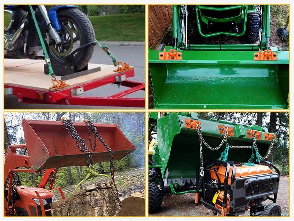 Nilight 2PCS Tractor Bucket Hooks with Tie Down Ring, Grade 70 Grade Forged Steel Bolt-On Grab Hook with Back Plates for Tractor Bucket RV UTV Truck MBS 15000 lbs, Orange Nilight 2PCS Tractor Bucket Hooks with Tie Down Ring, Grade 70 Grade Forged Steel Bolt-On Grab Hook with Back Plates for Tractor Bucket RV UTV Truck MBS 15000 lbs, Orange