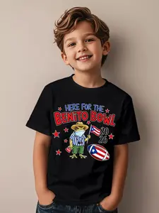 Frog Here for The Benito Bowl Football Funny Aesthetic Graphic Kid T-Shirt Cute Kid T Shirts Trendy Cool Tops Tees for Kid