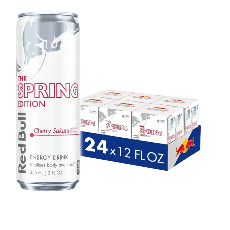 Red Bull Spring Edition Energy Drink,  Cherry Sakura,  12 fl. oz.,  6 x 4 cans