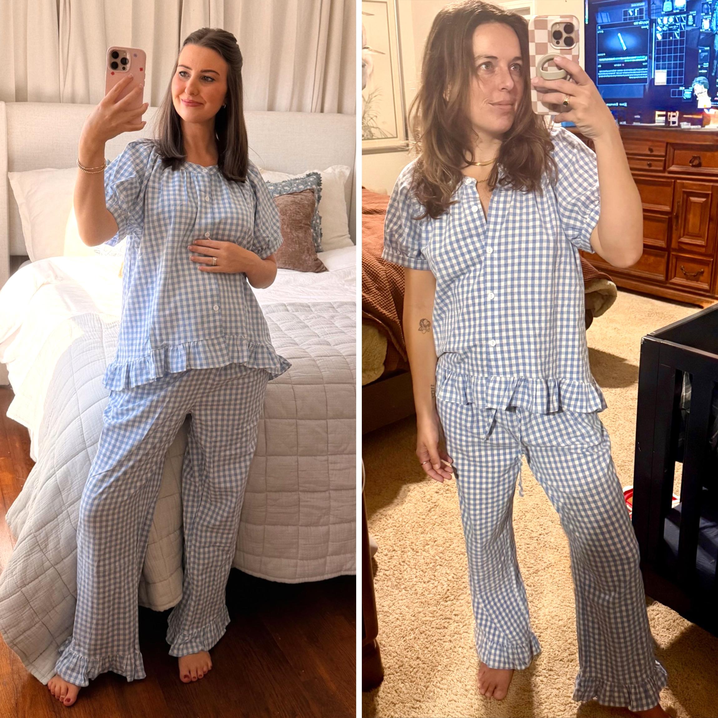 Buenoble Womens Plaid 2 Piece Pajamas Sets Gingham Button Down Puff Sleeve Babydoll Shirt Ruffle Pants Y2K Pjs Lounge Set SpringStatements Buenoble Womens Plaid 2 Piece Pajamas Sets Gingham Button Down Puff Sleeve Babydoll Shirt Ruffle Pants Y2K Pjs Lounge Set SpringStatements