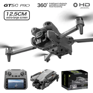 Drone MAX Upgraded Foldable Drone with HD Dual Camera, Obstacle Avoidance, Brushless Motor, Dual Batteries & 5.6" HD Display Remote – Night Flight Ready for Adults & Beginners