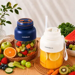 Portable Blender 44oz, USB Rechargeable Personal Smoothie Blender with LED Display, 38 Stainless Steel Blades, Powerful Travel Blender for Protein Shakes, Smoothies, Fruits, Vegetables & Ice Crushing