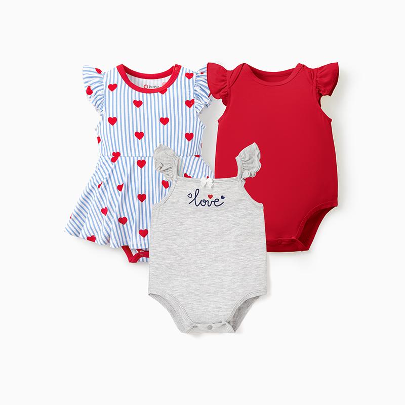 PATPAT Baby Bodysuits - Soft Viscose Made from Bamboo - Two Pack&Three pack Long Sleeve Funny for Boys and Girls -Newborn Infant Toddler Clothes