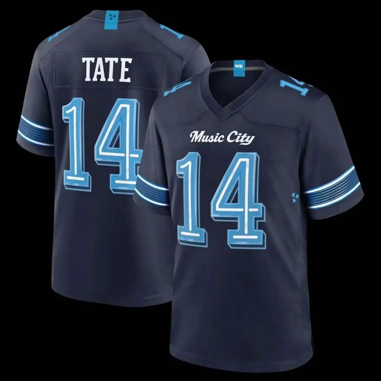 Unisex Football Inspired #14Tate 2026 Rivalries Collection Game Jersey - Navy