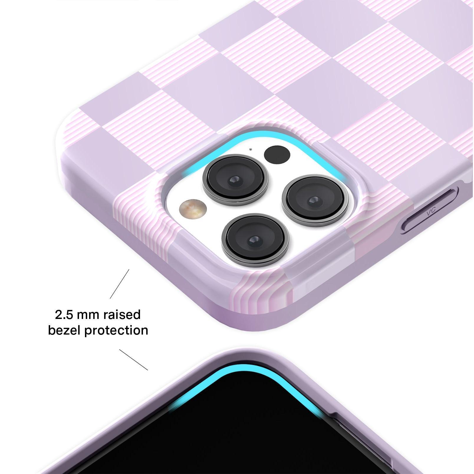 Velvet Caviar Lilac Vibe Checkered iPhone Case - Cute, Trendy & Stylish Phone Cases for iPhone - Drop-tested Cases for iPhone with Shockproof Protection