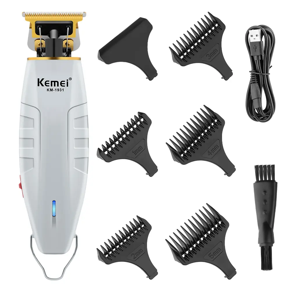Kemei Men's Cordless Hair Clipper, USB Fade Clipper, High-Power USB Rechargeable, Built-In Lithium Battery, 5v/1a Voltage, New Condition, High Quality Trimmer, Cordless Hair Cutting