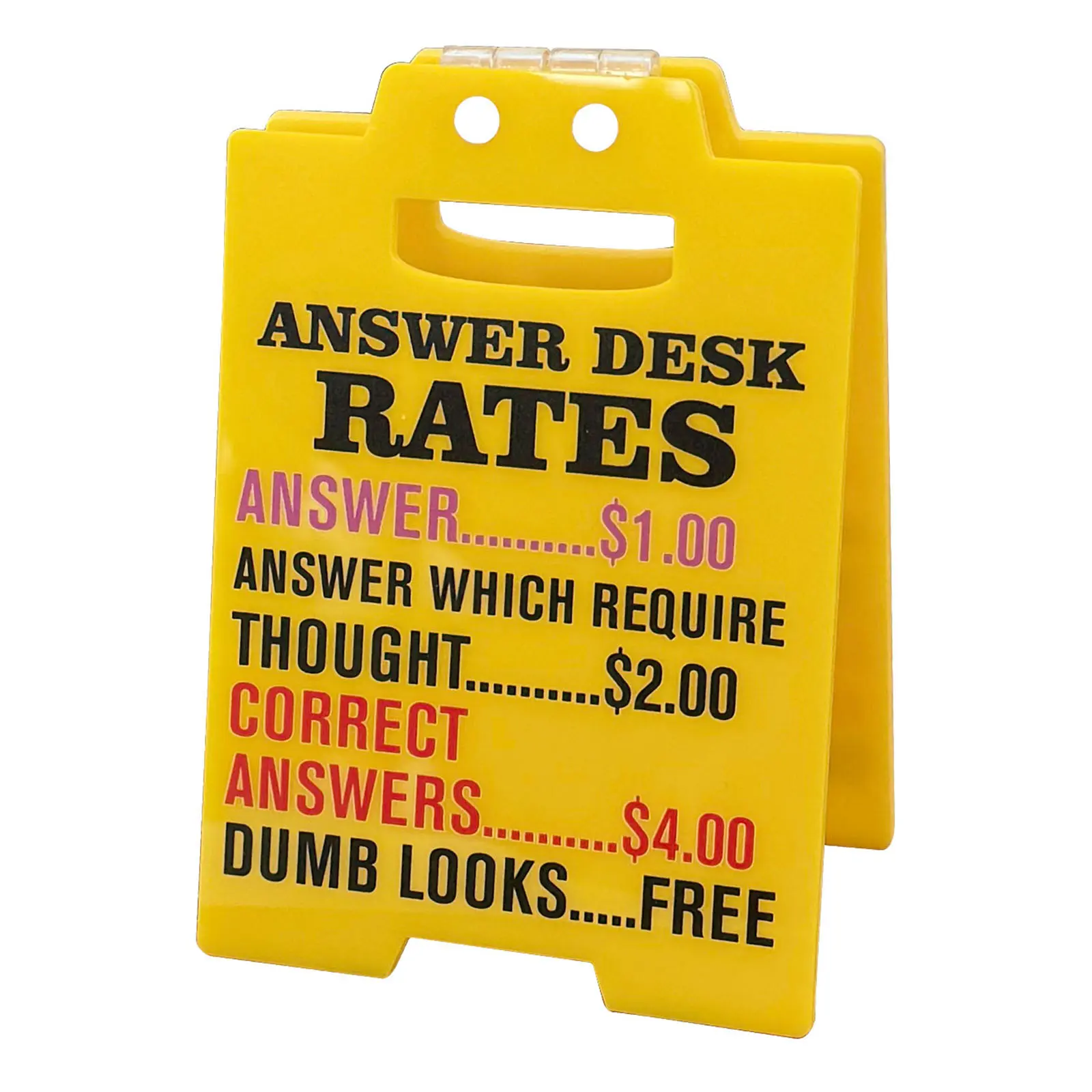 Answer For Question Rates Pin Answer Desk Rates Sign, Funny Office Desk Decor Accessories for Work ...
