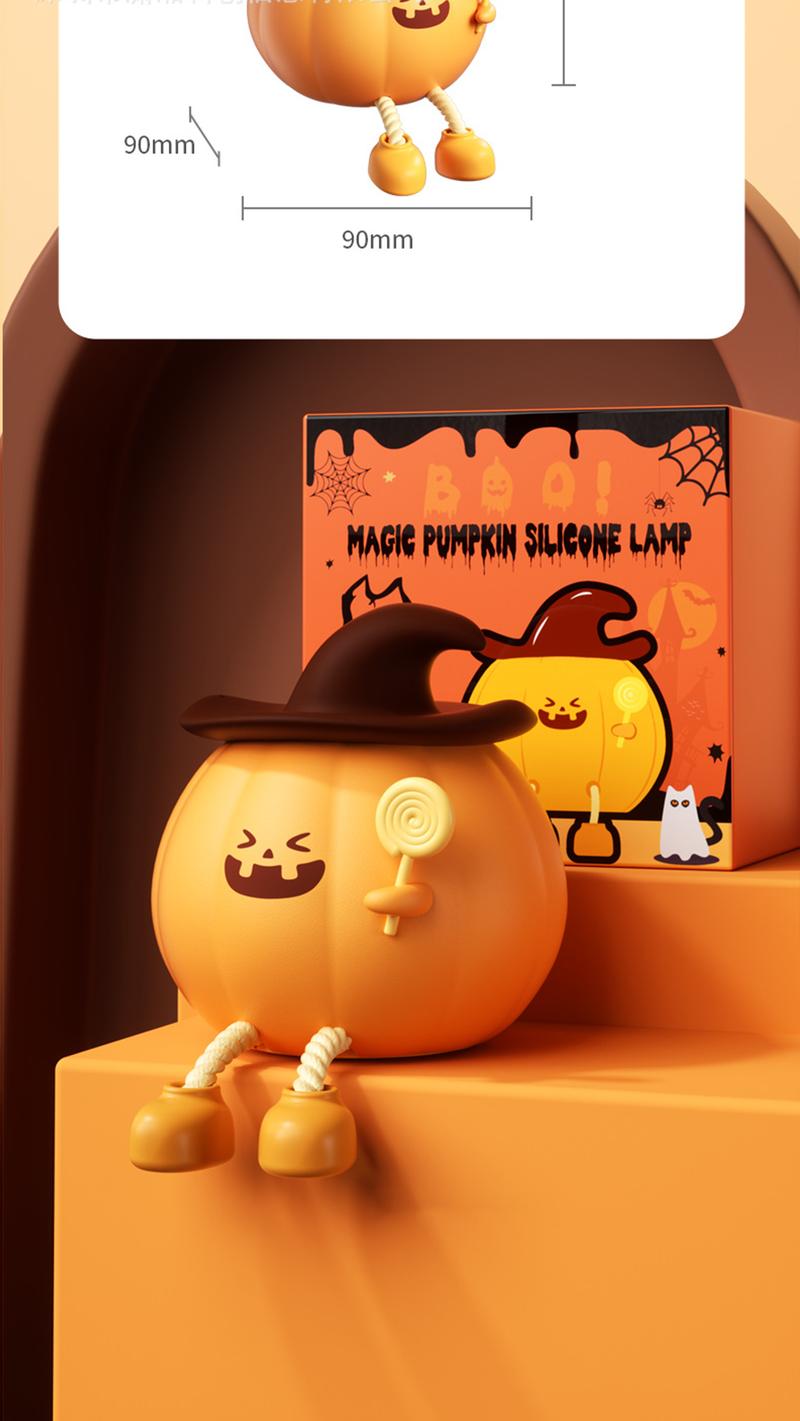 Adorable Pumpin Night Light - Multiple Brightness Settings, Lighting, Bedroom Lamp, Modern Decor, Animal Theme, Soft Touch, Durable Construction, Touch Control Lamp, Adjustable Brightness, Home Decorators, Room