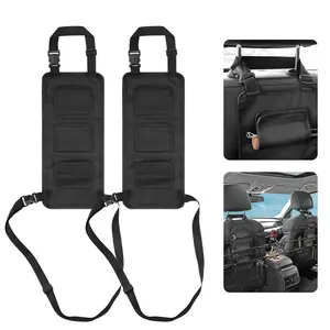 2Pcs Portable Car Rear Seat Fishing Rod Holder Set - Adjustable Fishing Rod Storage Rack,Back Seat Fishing Rod Mount with Fixing Straps,for Car SUV Truck