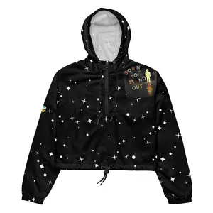 Born to Stand Out Women’s Cropped Windbreaker Jacket – Bold Streetwear & Lightweight Activewear | PHIM Movement