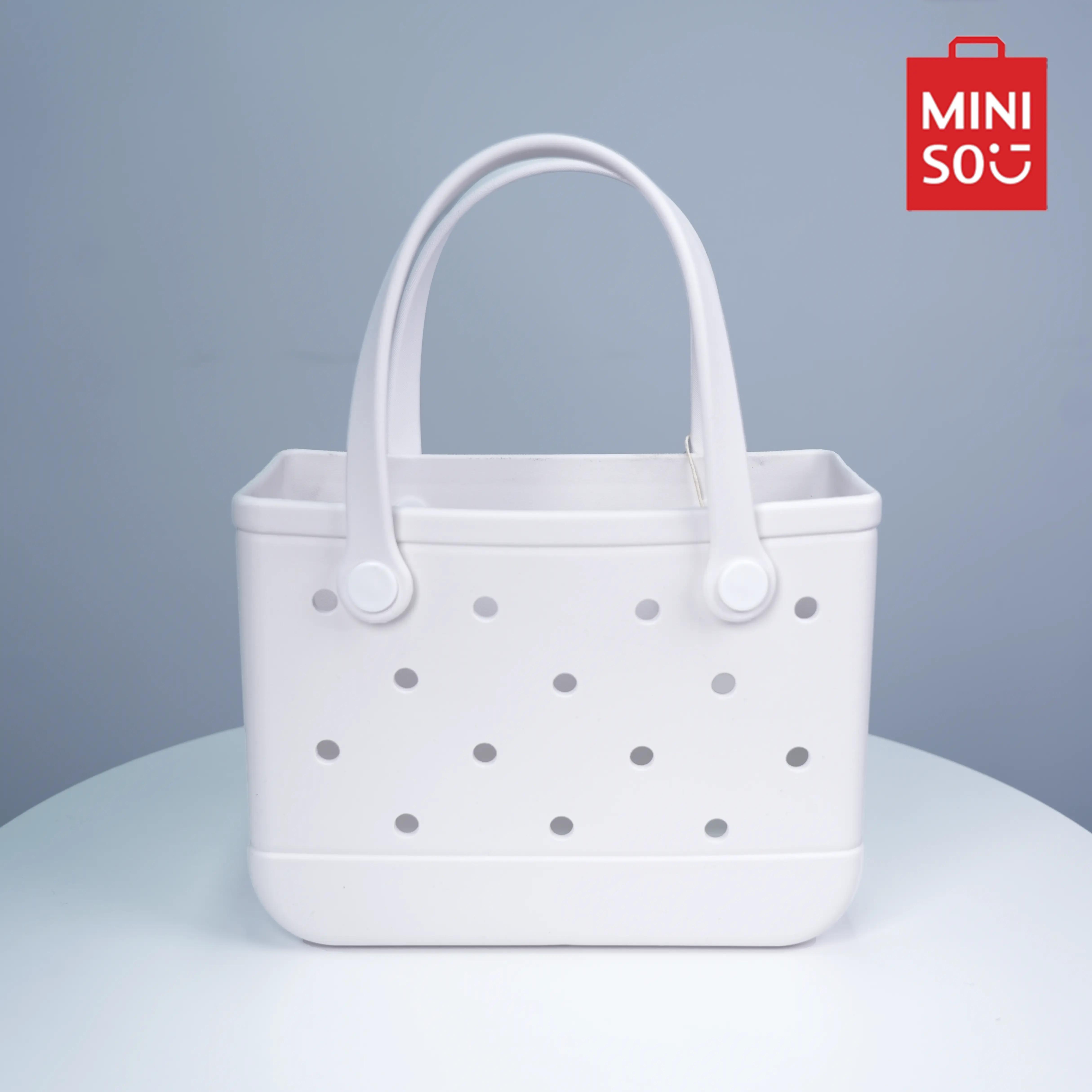Miniso Classic Hollow EVA Beach Basket Tote Bag Fashionable Lunch Handbag Perfect For Beach Vacation Travel And Holiday Essentials