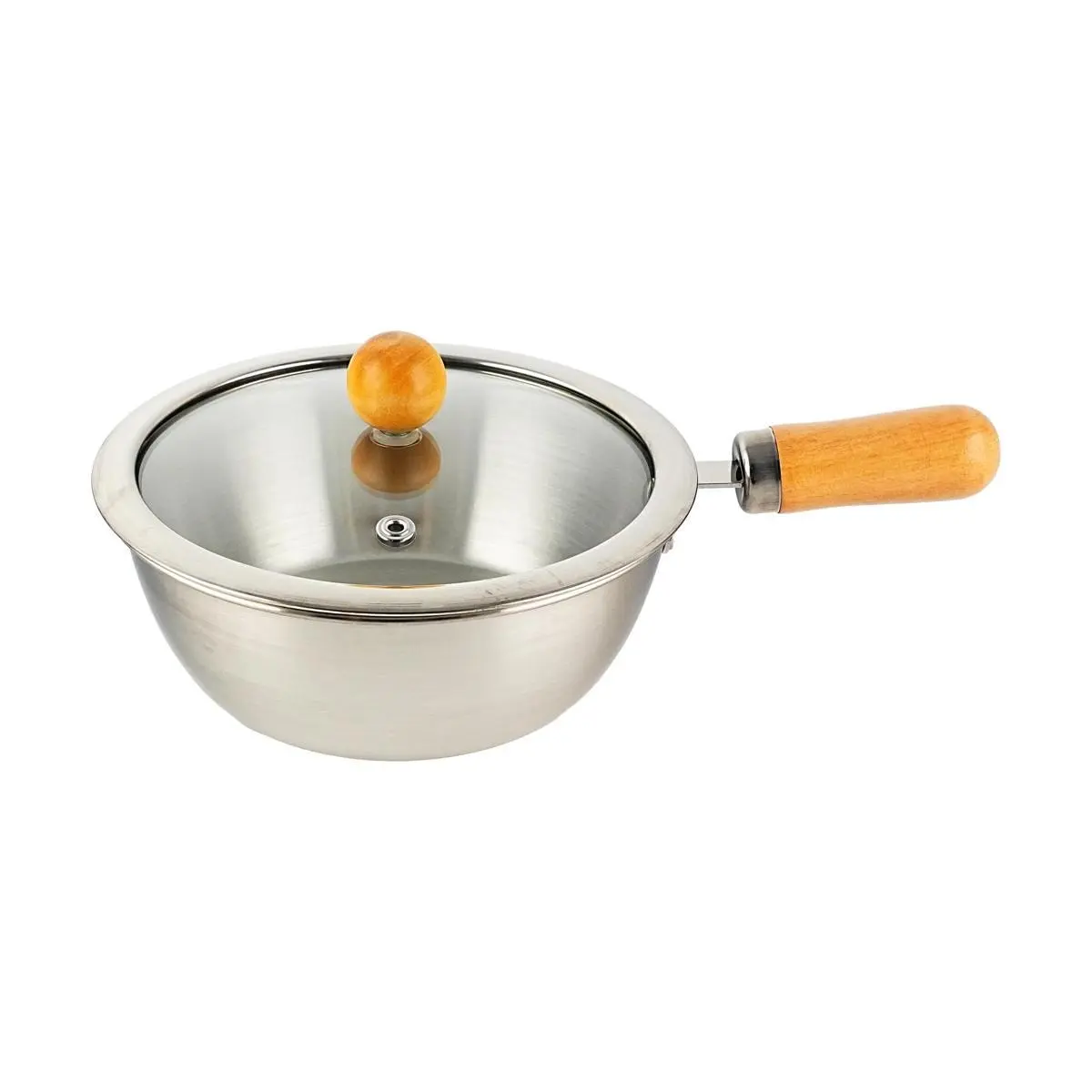 Kawashima 316 Stainless Steel Instant Noodle Bowl with Lid - 17cm Portable Ramen Soup Bowl with Handle for Dorm & Home Use