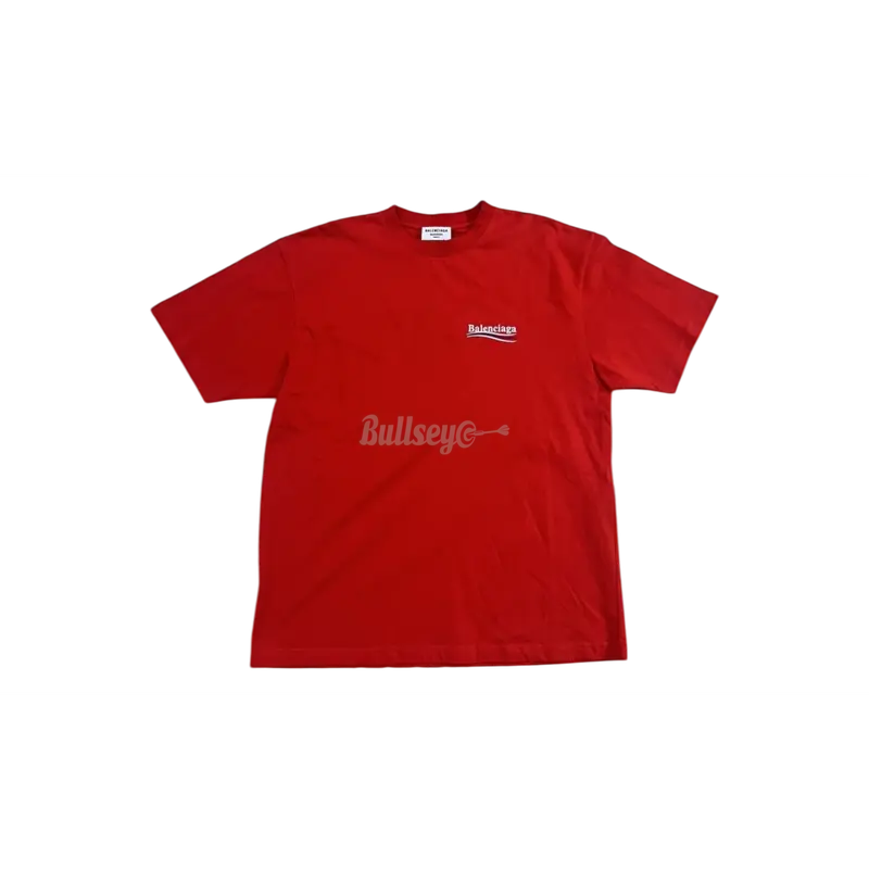 Balenciaga Political Campaign Logo Red T-Shirt