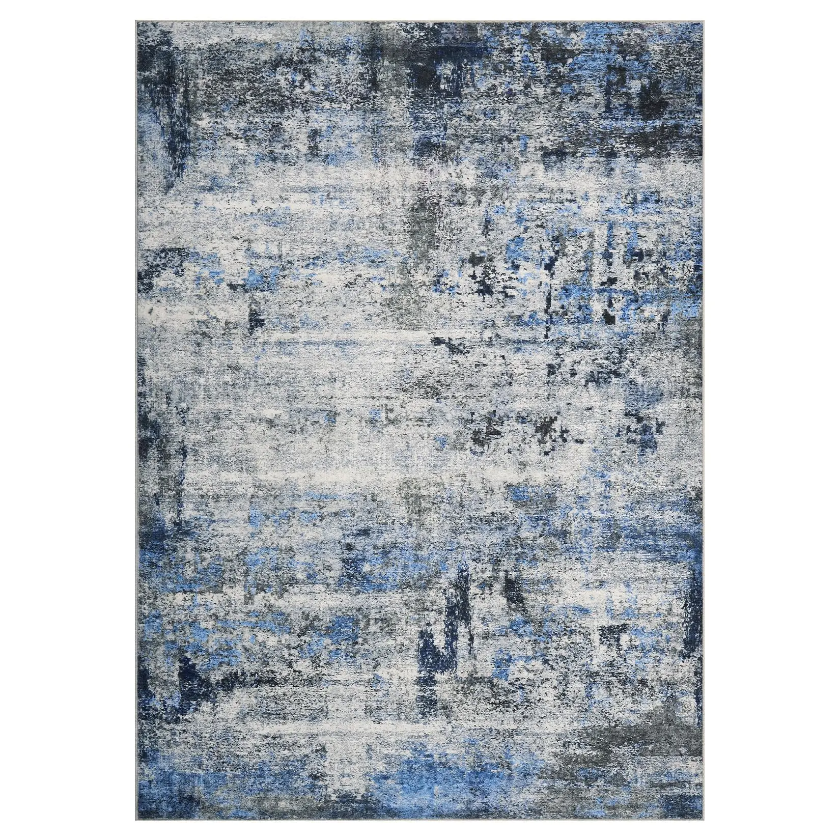 GARVEE Area Rugs 9x12 for Living Room Bedroom, Modern Abstract Machine Washable Large Blue Rug Soft Rug, Floor Carpet with Non Slip Backing for Dining Room