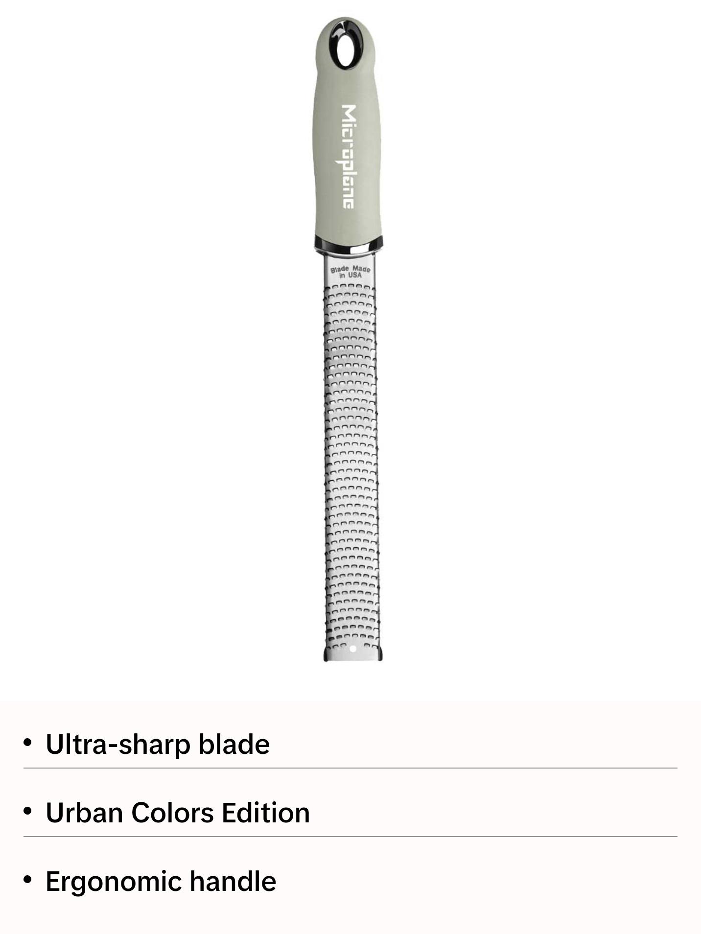 Microplane, Premium Classic Citrus Zester – Urban Colors Edition, Rasp-Style Stainless Steel Grater for Citrus, Cheese & More