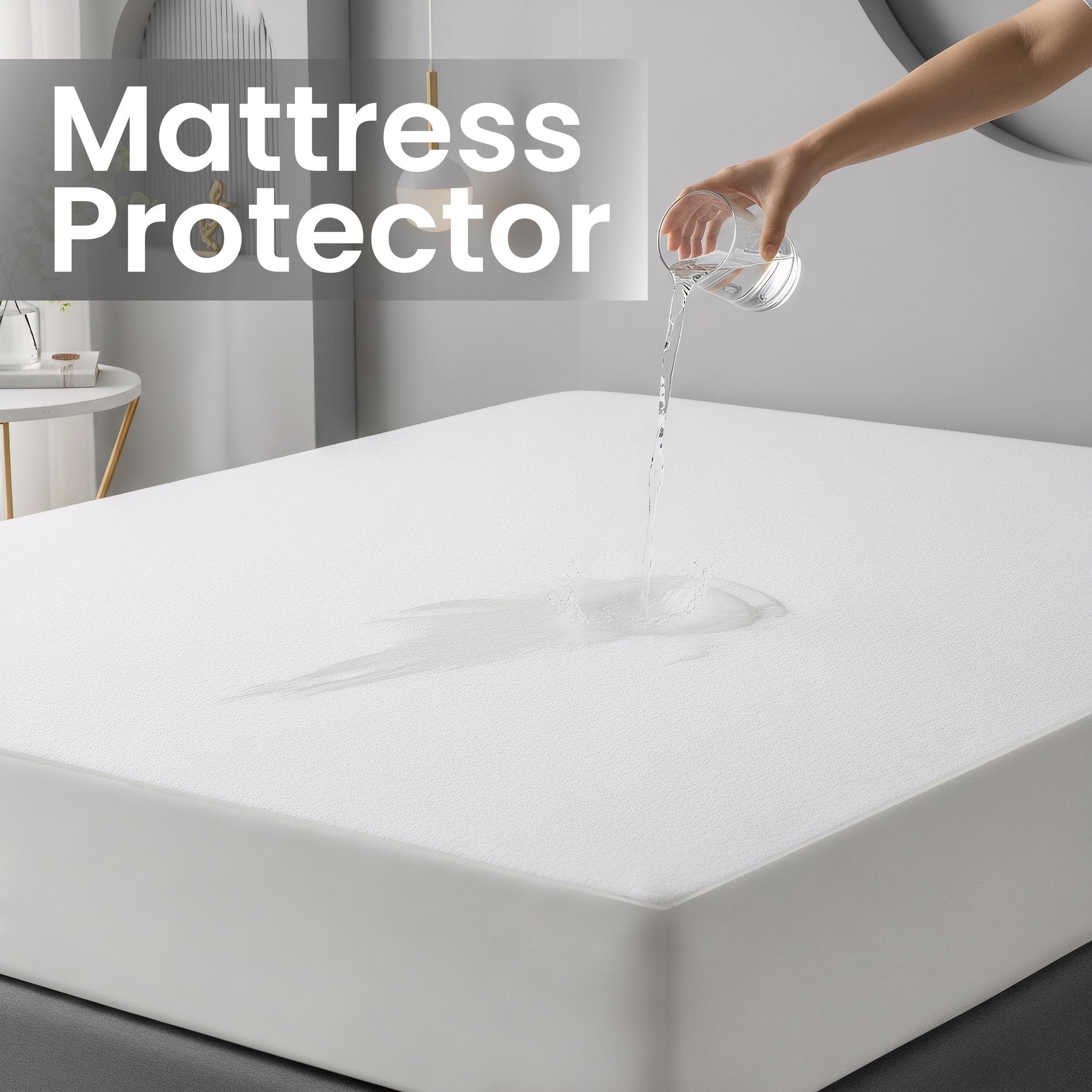 Utopia Bedding Waterproof Mattress Protector – Soft & Breathable Premium 200 GSM Terry Cover – Fitted Sheet Style with Deep Pockets (King & Queen 17”, Full & Twin 15”) – White