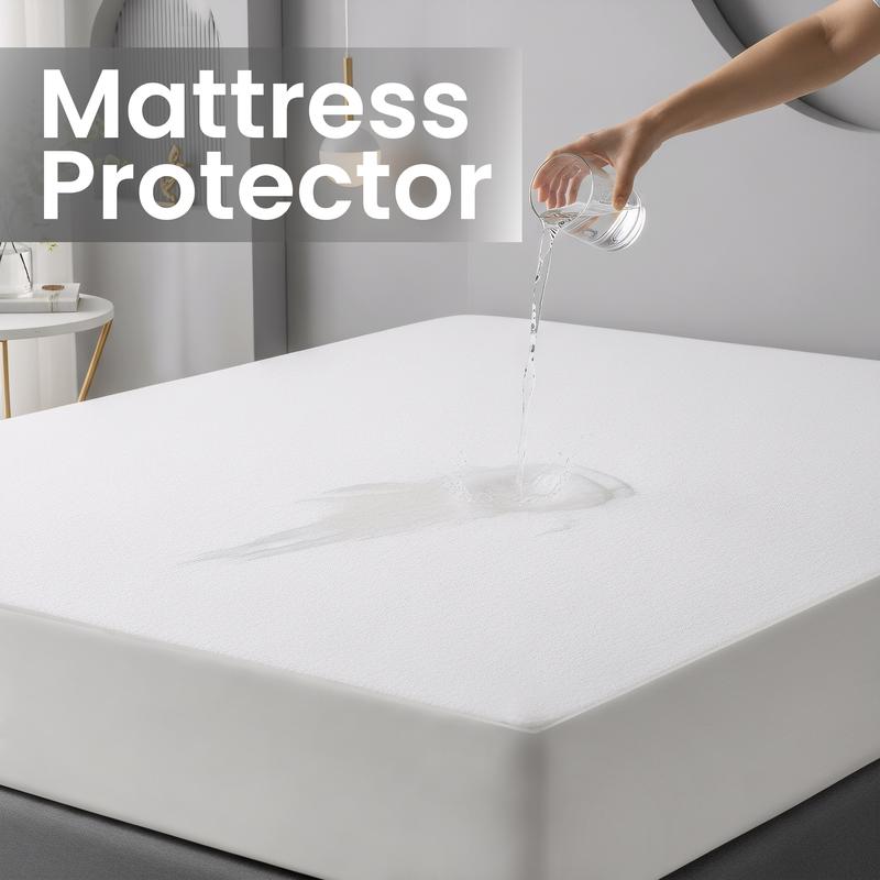 Utopia Bedding Waterproof Mattress Protector – Soft & Breathable Premium 200 GSM Terry Cover – Fitted Sheet Style with Deep Pockets (King & Queen 17”, Full & Twin 15”) – White
