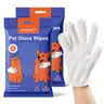 PawFirst Pet Grooming Gloves Wipes (2-Pack, 6 Pcs/Pack, 12 Total), 9" Paw Protector for Dogs & Cats - No Rinse Hypoallergenic Grooming Products, Waterless Bath Step, Detangle, Condition, Thick Coat Control, Travel, Massage, One Size, Ear & Face Clean