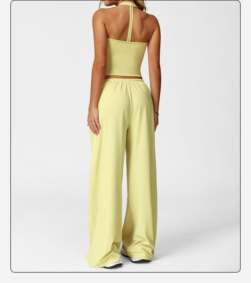 MFVIM Women's Fitness Suit 2 Piece High Waisted Pants With Padded Stretch Sports Bra Set Fitness Clothing solid sportswear athletic tracksuits sport outfit activity sporty Breathable