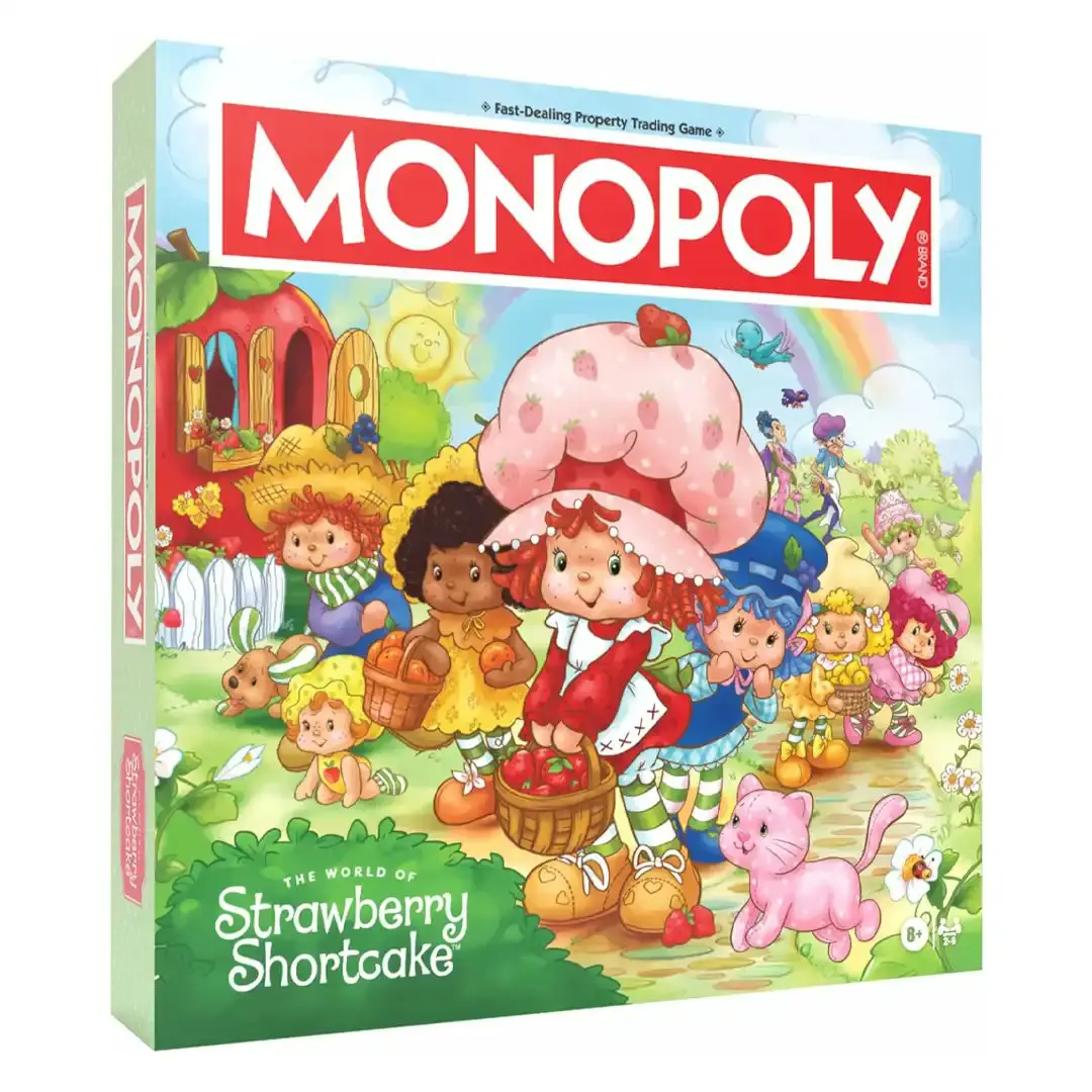 Hasbro Monopoly - Strawberry Shortcake Property Trading Board Game, Group Games for 8-10 Years, Classic Gameplay, Engaging Decisions, Unique Pieces, Learning Fun, 60+ Min Playtime, Vibrant Artwork, Family Bonding Time