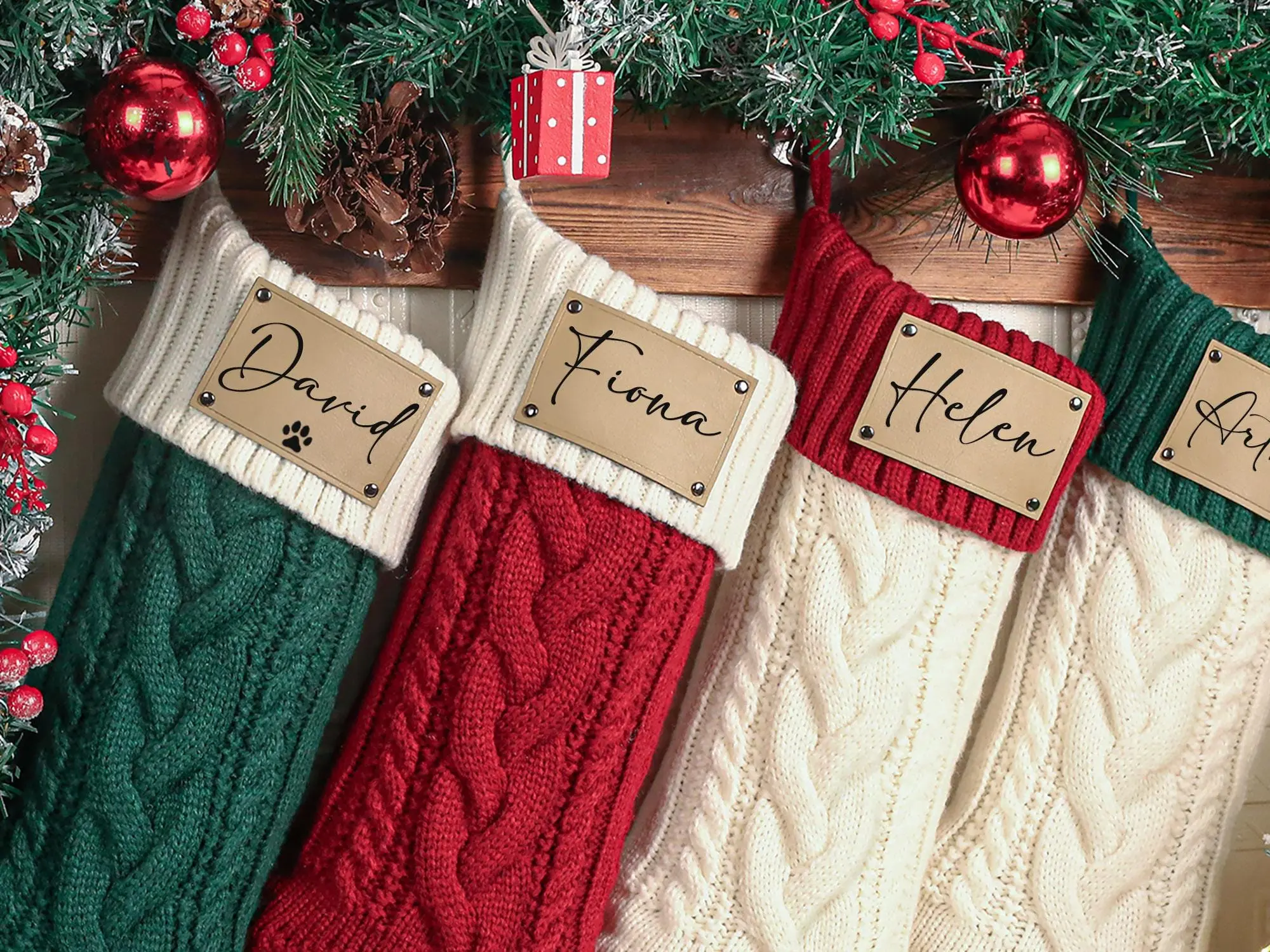 2024 Family Christmas Stockings Personalized Christmas Stockings Engraved Christmas Stockings Custom Stocking With Name Holiday Stocking