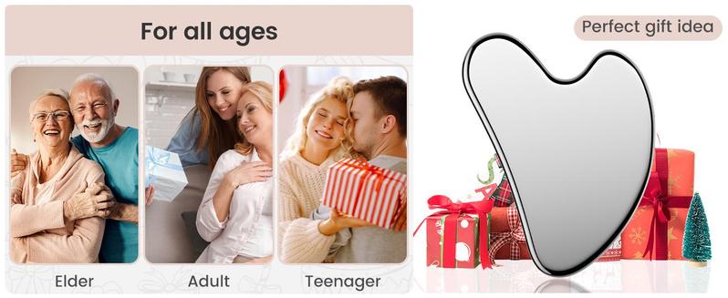 304 Stainless Steel GuaSha Facial Tools Heart Shape Massage Tool for Face & Body Comfortable Skin Care Essential Beauty Tool 304 Stainless Steel GuaSha Facial Tools Heart Shape Massage Tool for Face & Body Comfortable Skin Care Essential Beauty Tool