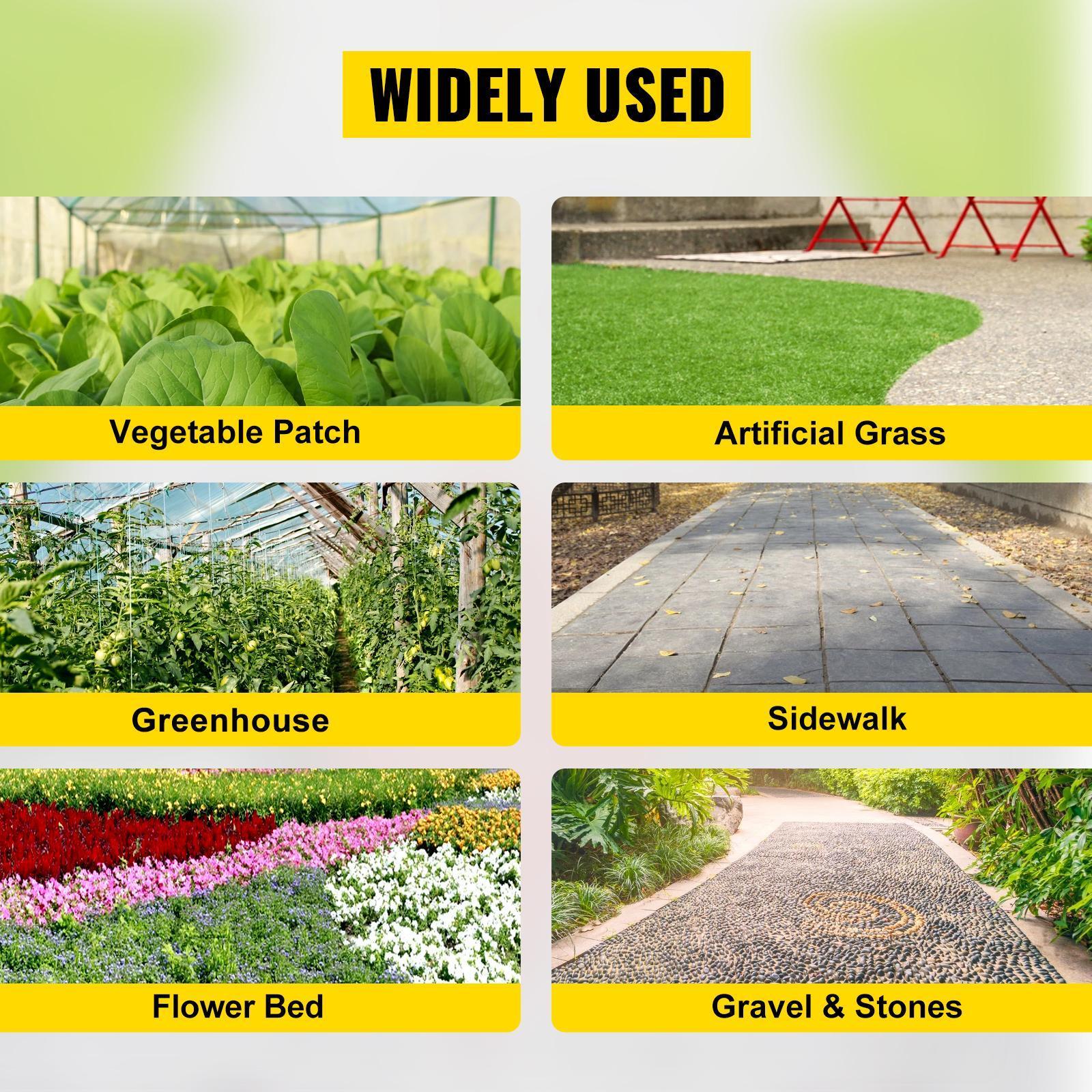 VEVOR Premium Weed Barrier Fabric Heavy Duty, Woven Weed Control Fabric, High Permeability Good for Flower Bed, Geotextile Fabric for Underlayment, Polyethylene Ground Cover