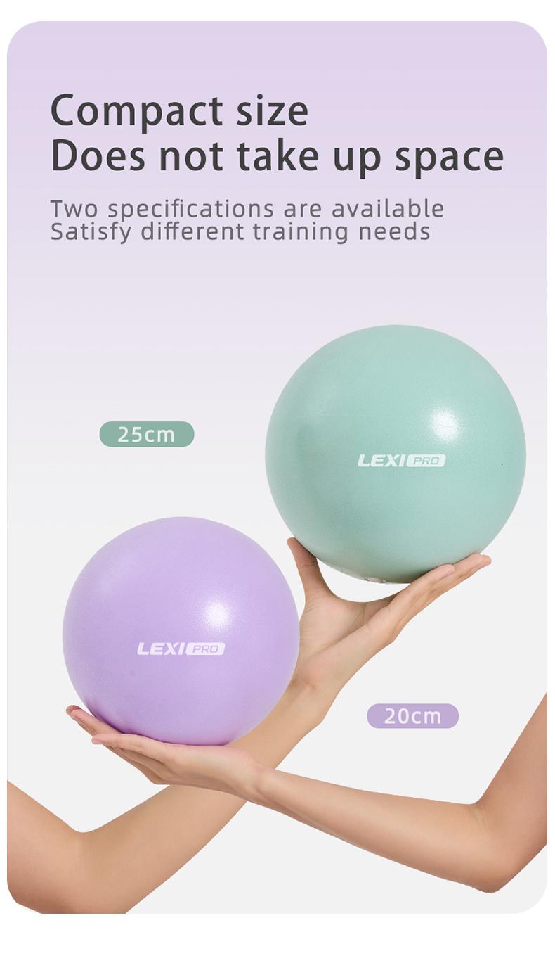 LEXI Small Exercise Ball for Pilates Yoga and Barre Workout Anti Burst Mini Stability Ball for Core Balance Training and Back Support Exercise