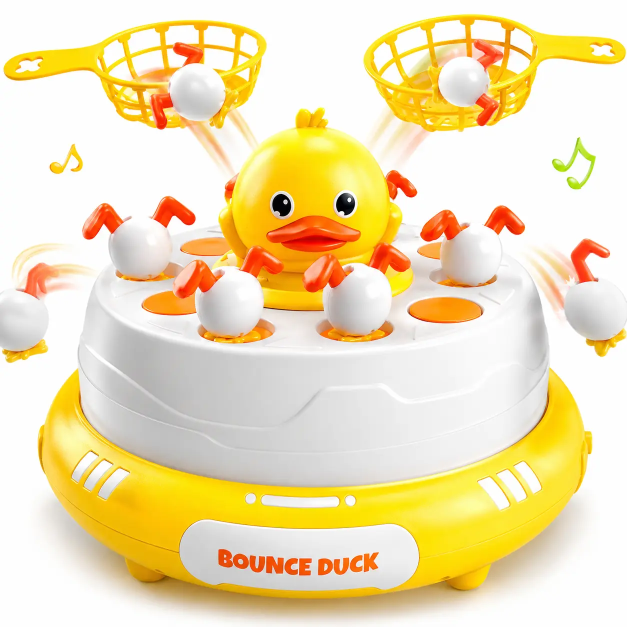 Bounce & Catch Duck Game – Funny Action Board Game for Kids, 2-Player Toy with Nets, Perfect Christmas Gift