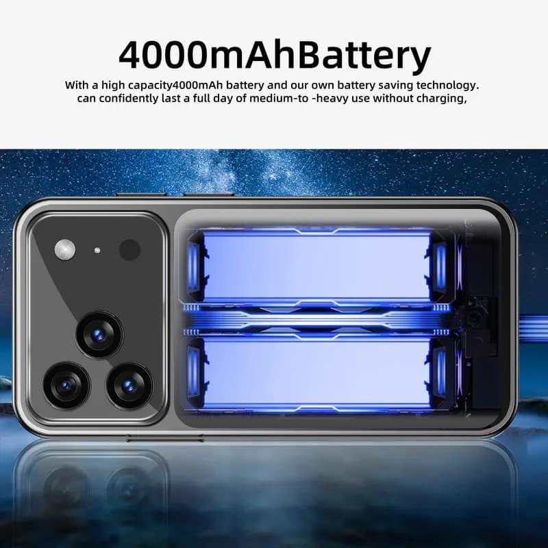 4.5 Inch Dual SIM Smartphone, Mini Smart Phone, 4000mAh Battery Android 14 with 3GB RAM, 64GB Storage, Calling, GPS Bluetooth-compatible WiFi Portable Micro Tiny Mobile Phone