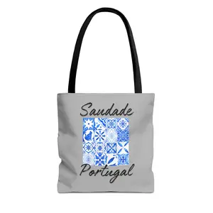 Portuguese Tile Blue Azuleijo Tote Bag, Handbag, Shopping Bag, Beach Tote, Market Bag, Shoulder Bag