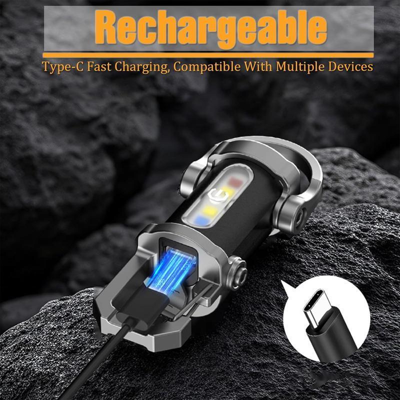 2PCS Rechargeable Keychain Flashlights,High Lumen LED Mini Flashlight,Waterproof & Multi-Mode,for Walking, Searching and Hiking Ideal Holiday Gift Pathway Lighting Christmas Emergency,Travel & Outdoor Use, dimmable light, lamp