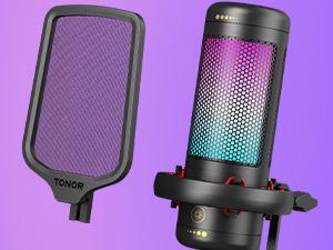 TONOR TC320 USB Type-C Streaming Mic, for Gaming, Live Streaming, Podcasts, Recording, Condenser Mic  with Stand, Compatible with PC/Mac/PS4/PS5/Switch/Type-C Phones Black