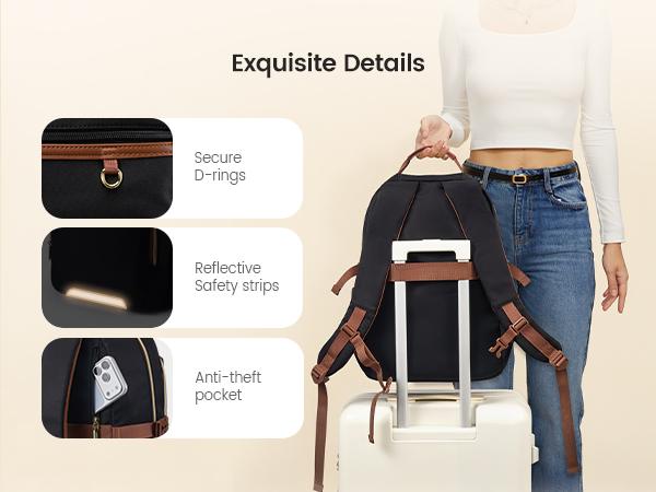 LOVEVOOK Laptop Backpack for Women, 15.6 Inch Travel Backpack with Giant Tumbler Holder Pocket, Multi-Pocket College School Bookbag Purse, Water-Resistant Work Daypack for Teacher Nurse