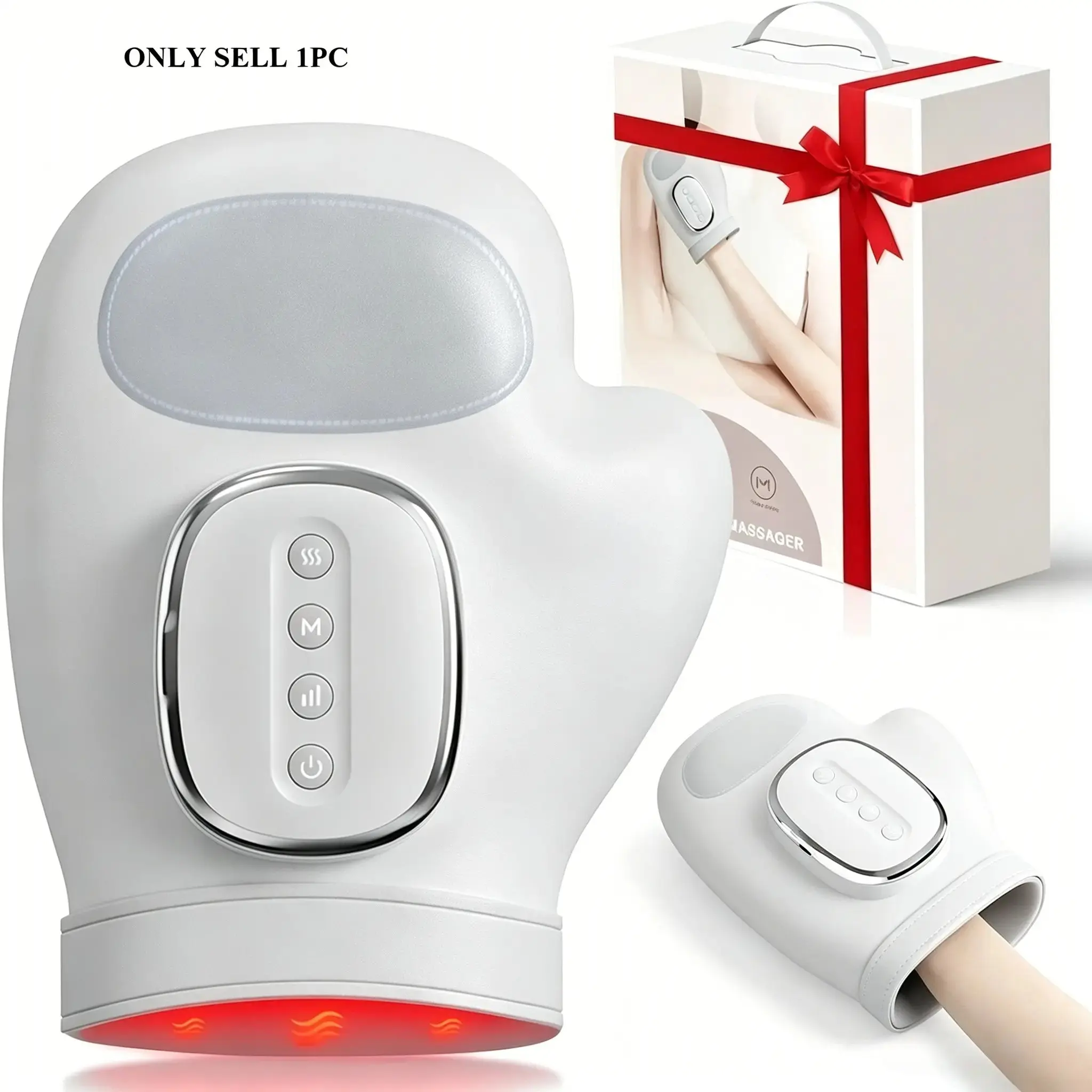 Portable Hand Massager with Heat Function & Compression Options, Wireless Adjustable 3 Modes for Carpal Tunnel Relief, Perfect Gift for Hand Relaxation Aid, Portable Massagers