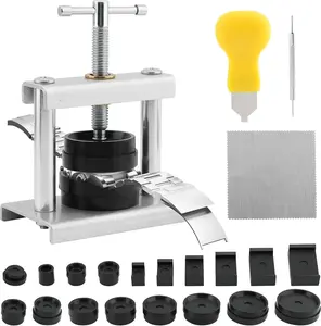 Watch Press Tool Set - Case Closer with 18 Molds, Crystal Press, Battery Replacement Kit Trasylph