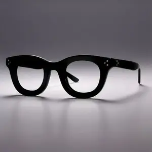 Classic Black Frame Eyewear - Stylish Square Design for Everyday Use