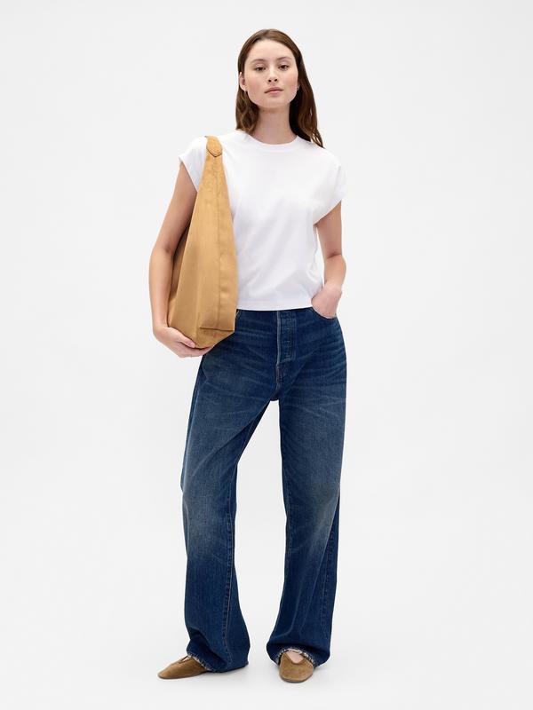 Gap Women's Vegan Suede Slouchy Tote Bag