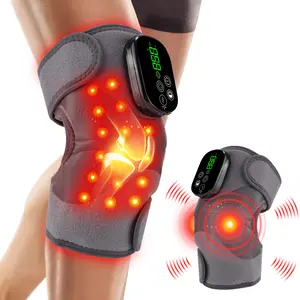 Heating Knee Massager with Vibration, Red Light Therapy Shoulder Heating Pads Elbow Brace  with Vibration, Cordless Rechargeable Heating Knee Massager