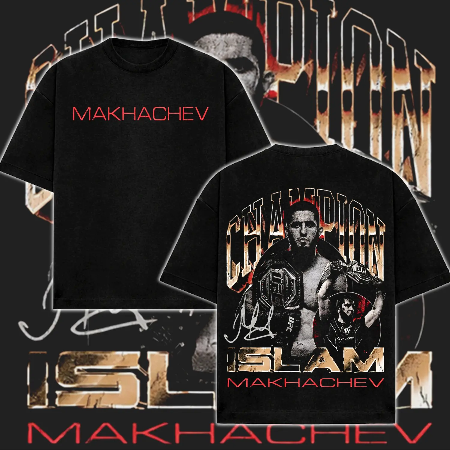 MMA] Islam Makhachev V3 UFC Champion Vitage T-Shirt, Islam 