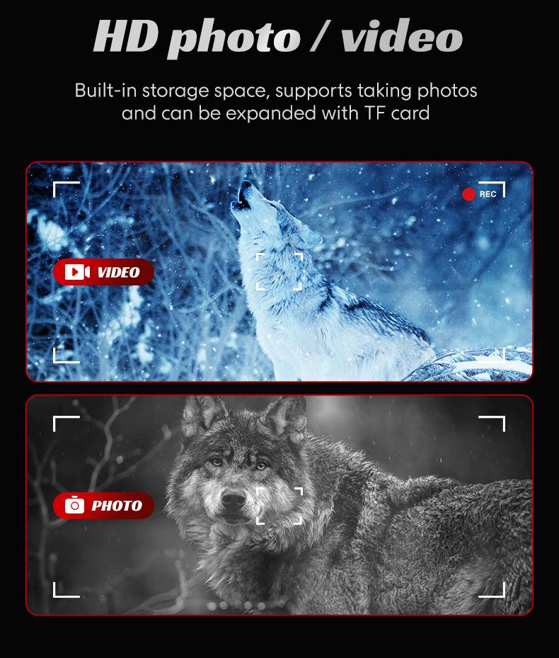 INSKAM Night Vision Monocular, 2'' HD Screen Infrared Binoculars with Compass for Photos and Videos, Perfect for Adults Outdoor Camping and Wildlife Observation