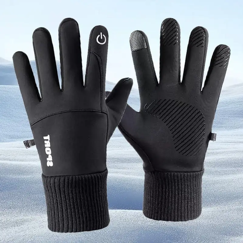 Adults' Winter Thermal Cold Weather Gloves - Touchscreen-Finger, Waterproof, Commute Liner for Biking, Running, Driving, Gloves For Cold Weather, Water Proof Gloves