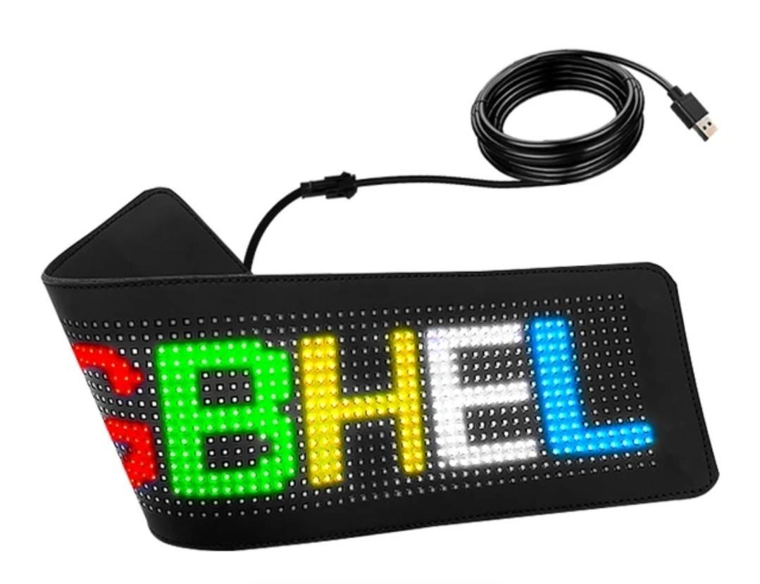 Programmable LED Lights for Cars - Flexible Display Screen with Color Variety, Durable Material, and Easy-to-Use Features