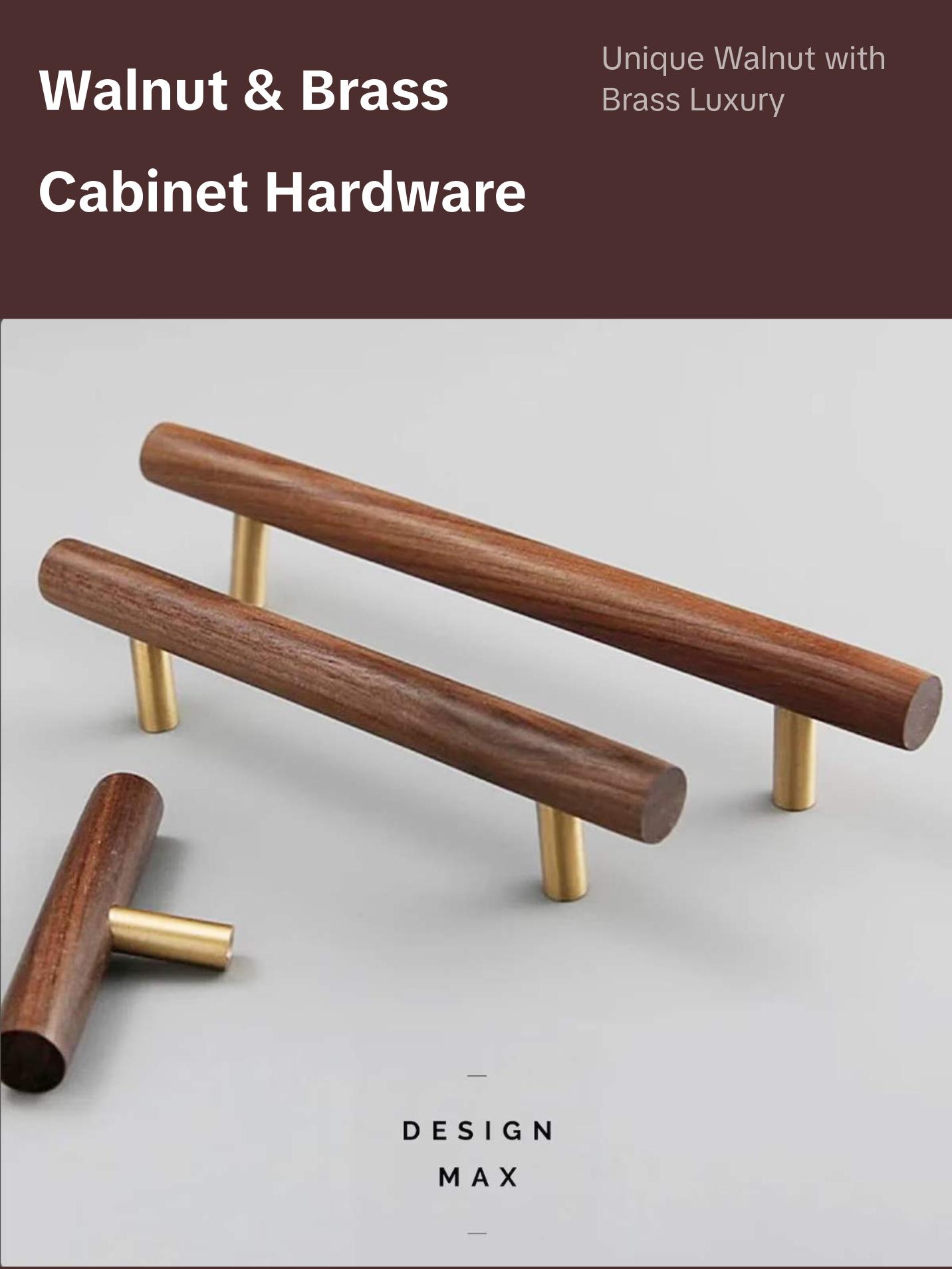 Premium Walnut and Solid Brass Hardware